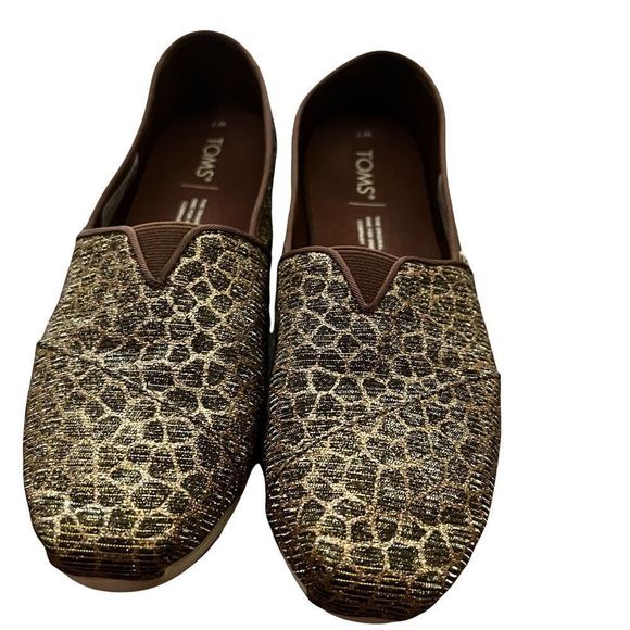 Toms Leopard Print Flats - Picture 1 of 8